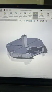 CAD view of the enclosed hub.