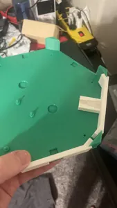 Progress fitting panels around the hub.
