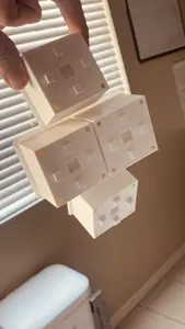 Printed enclosure components during fitting.