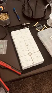 White printed enclosure parts.